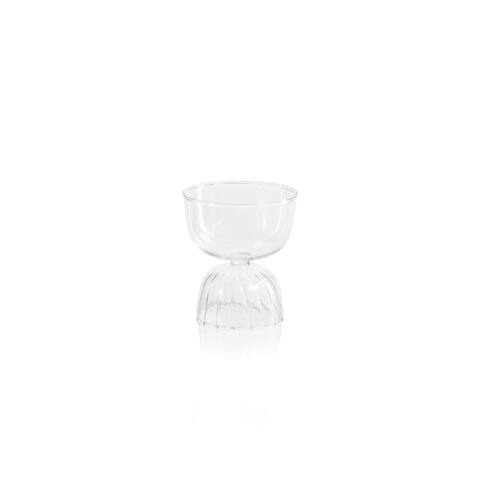Leighton Glass Compote Bowls, Set of 4 - 3.75" x 4.25"