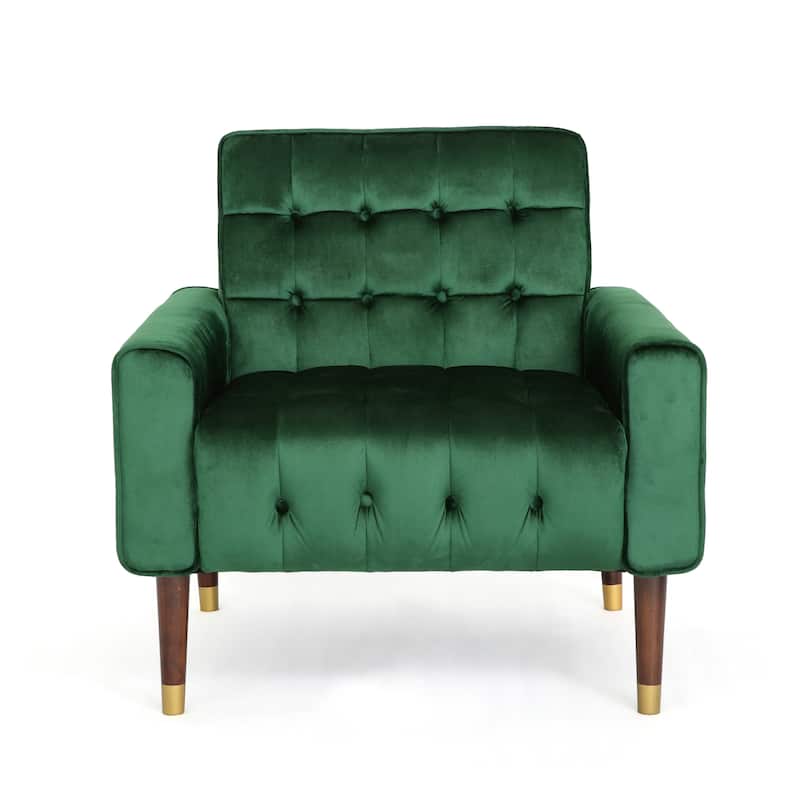 Bourchier Button-tufted Velvet Armchair by Christopher Knight Home