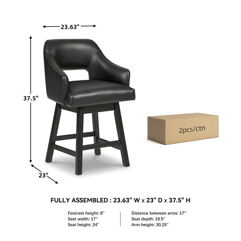 Signature Design by Ashley Tallenger Swivel Bar Stool (Set of 2)