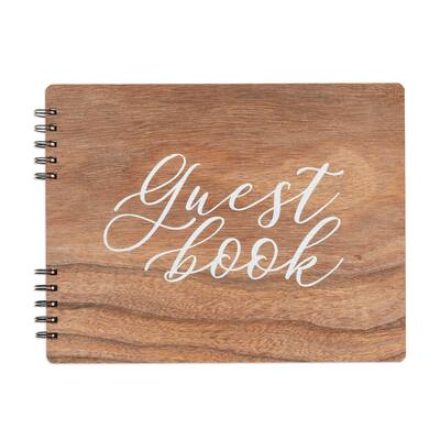 Paper Junkie Personalized Rustic Style Wedding Guest Book for Reception, Rehearsal Dinner (112 pages, 11.25 x 8.75 In)