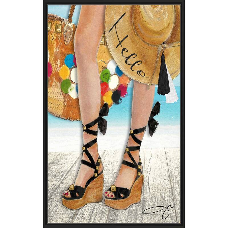 "Hello Beach Day" by Jodi Print on Floating Canvas