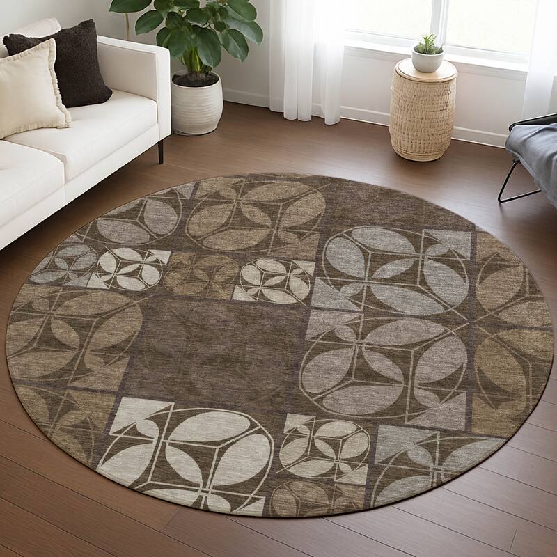 Machine Washable Indoor/ Outdoor Patch Lupton Chantille Rug