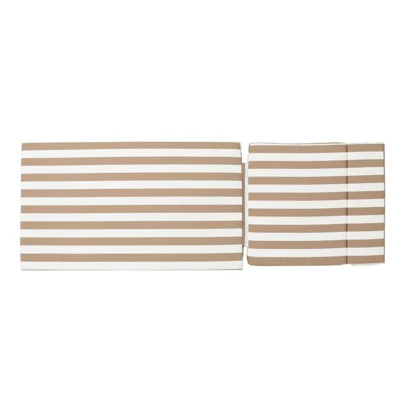 Roomfitters Chaise Lounge Cushion Set, Without Chaise Lounge, Water-Resistant Fabric with Secure Ties (Set of 2)