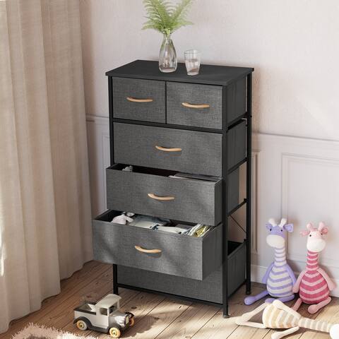 Pellebant Fabric Vertical Dresser Storage Tower with 6 Drawers