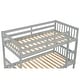 preview thumbnail 5 of 10, Twin Over Twin Bunk Beds with Trundle, Convertible into 2 Beds, Grey