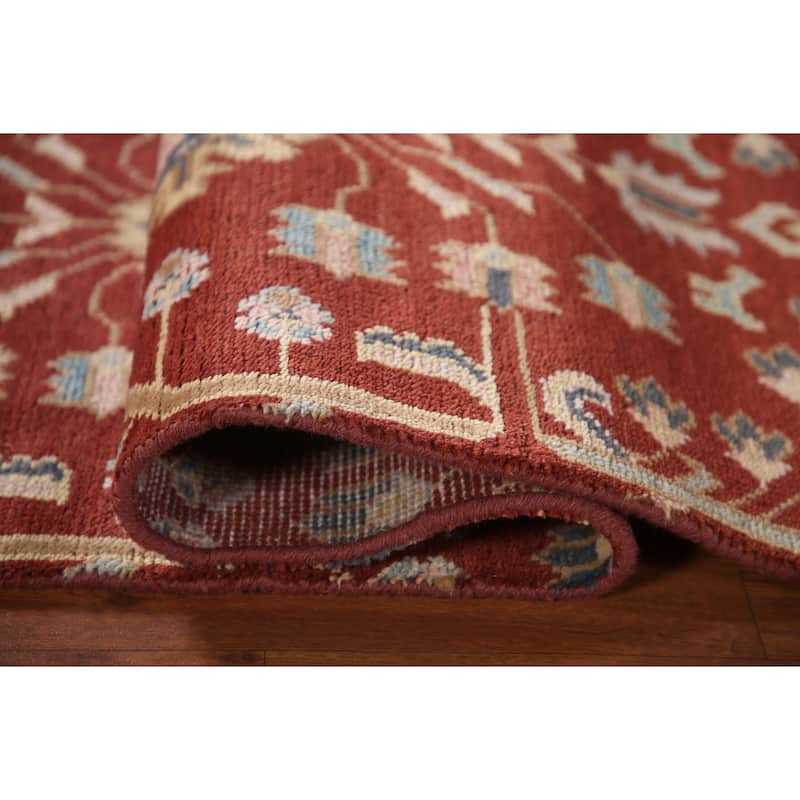 Orange Kazak Runner Rug Hand-knotted Wool Carpet - 2'7"x 8'1"