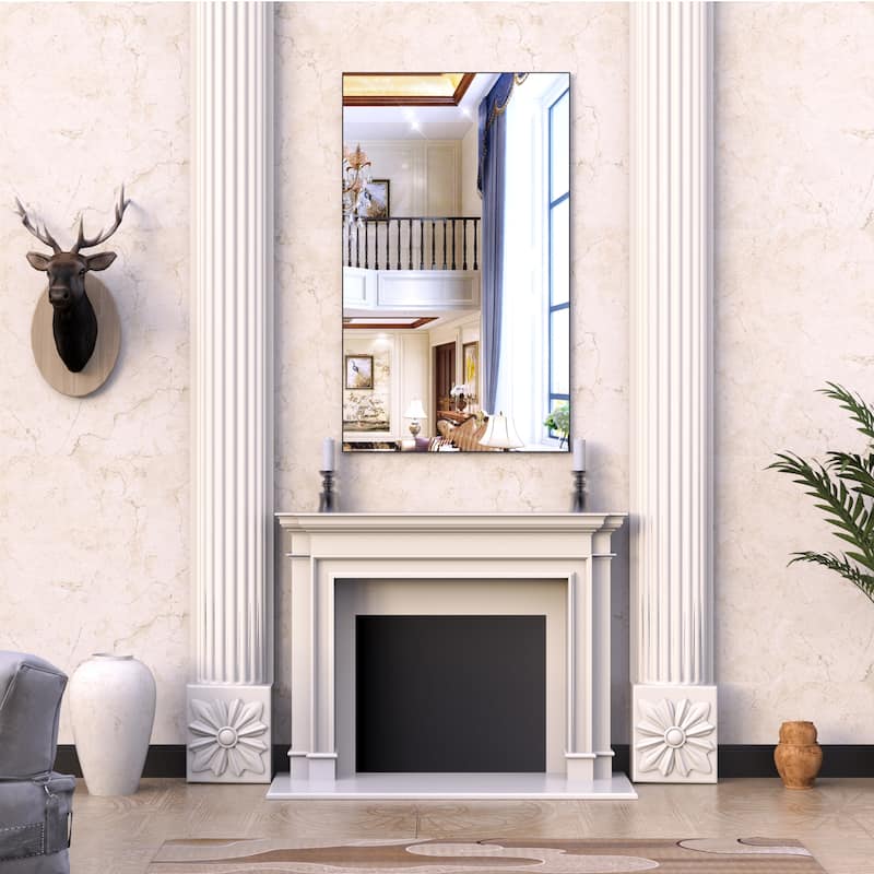 60"x36"Oversized Modern Rectangle Bathroom Mirror with Frame Vertical or Horizontal Wall Mounted mirror with Aluminum Frame