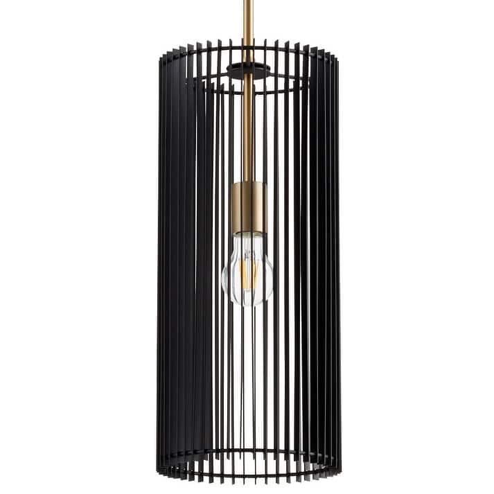 Quorum International Finura 8" Wide Mini Pendant - Aged Brass