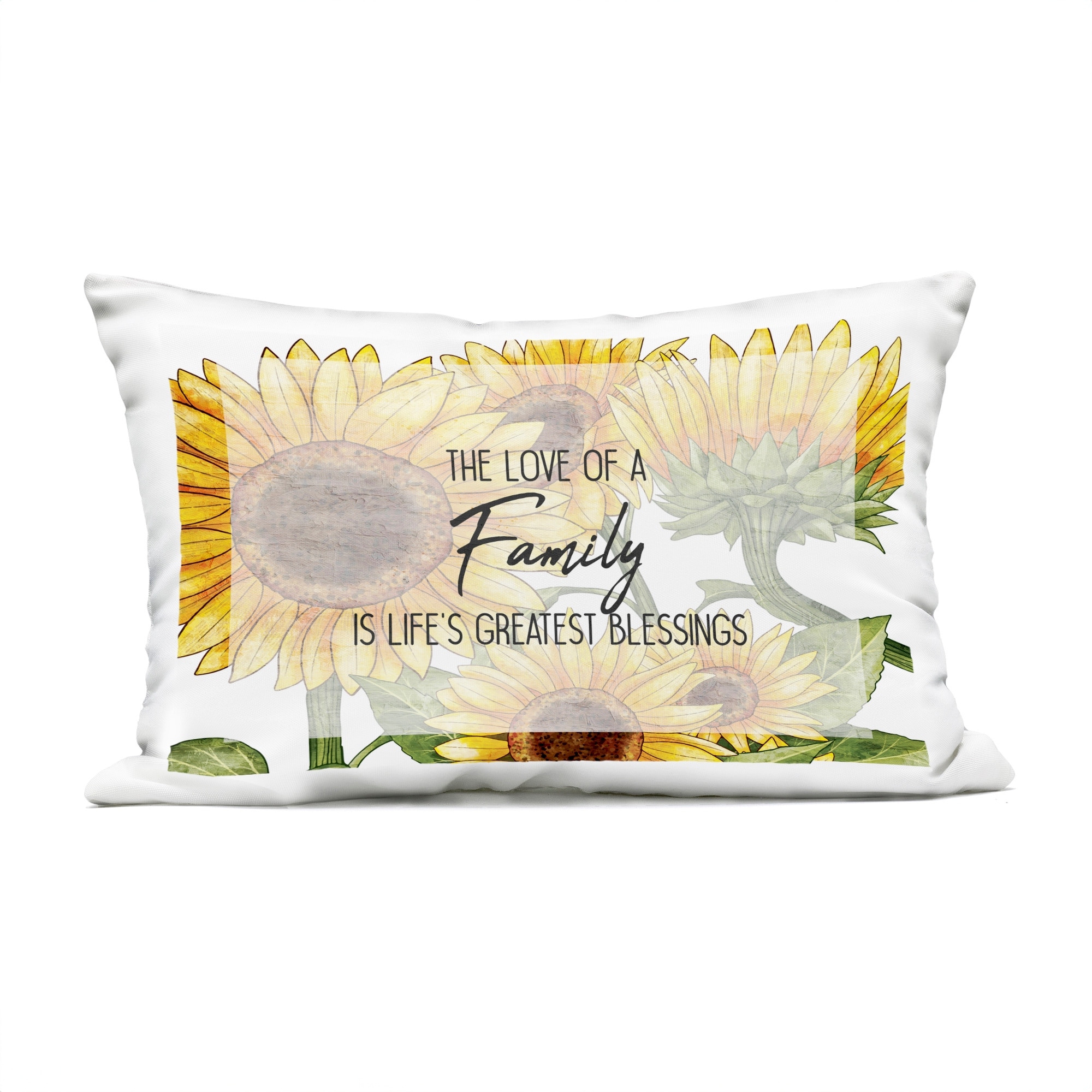 Stupell Love Of A Family Sunflowers Printed Outdoor Throw Pillow Design by Kim Allen