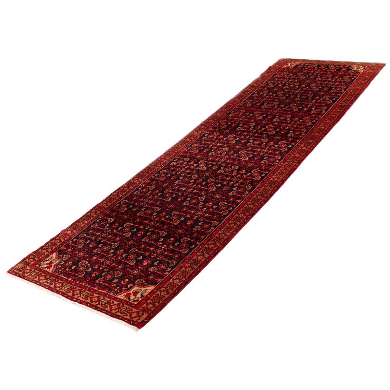 ECARPETGALLERY Hand-knotted Andelz Navy Wool Rug - 3'7 x 12'6