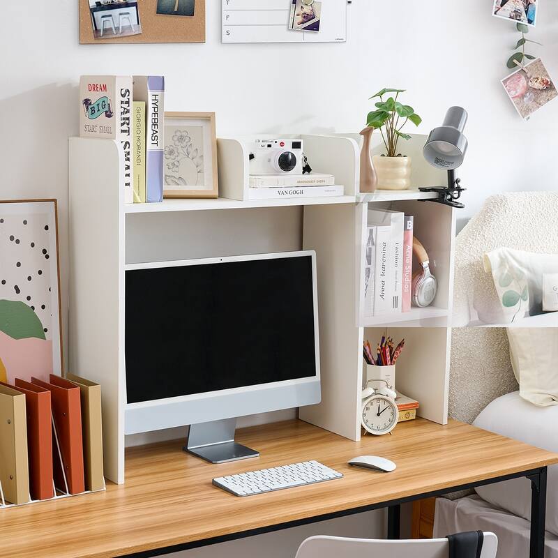 The Classic - White Desk Bookshelf by DormCo