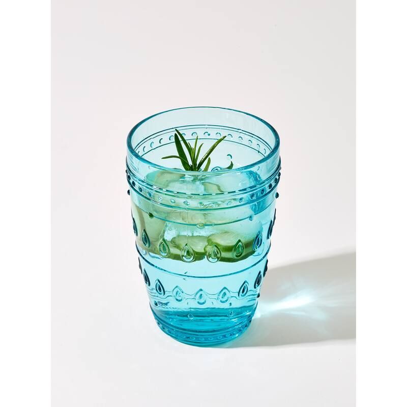 Euro Ceramica Fez 4 Piece 14 oz Highball Glasses Set