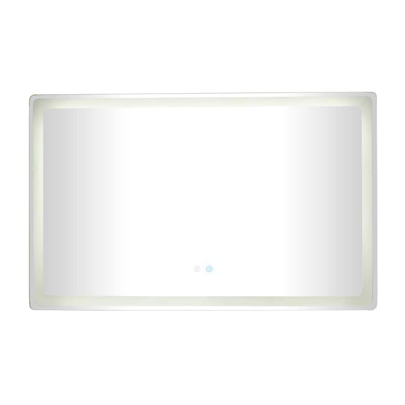 Clear Glass Modern Rectangle LED Mirror - MULTIPLE SIZES