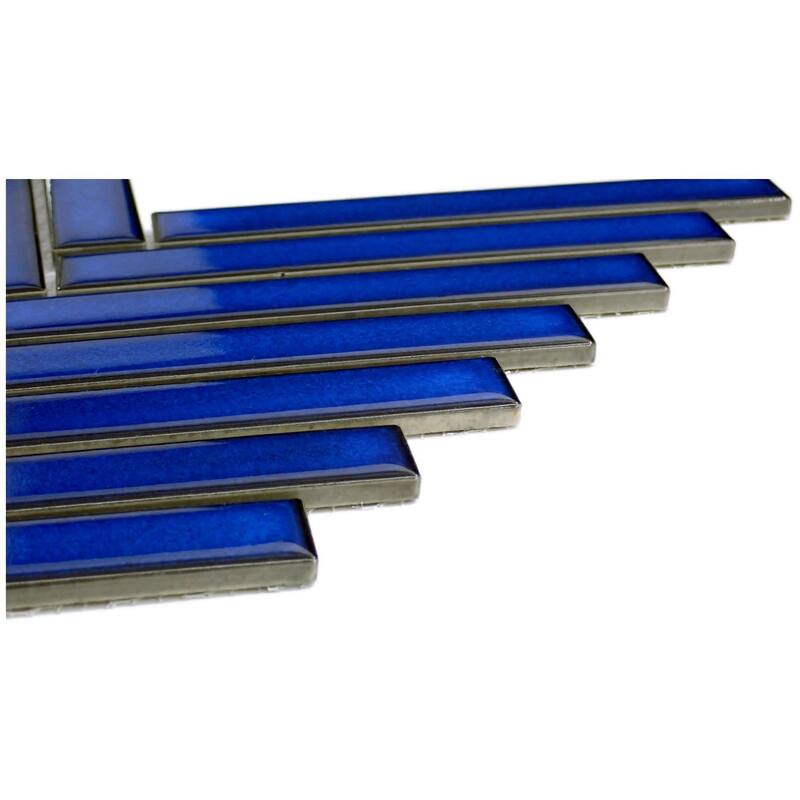 Emser Tile W95REGA0810MHB Regala - 8" x 10" Chevron Wall Tile - Glossy