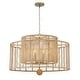preview thumbnail 3 of 8, Jayna 8 Light Burnished Silver Chandelier - 31.25"W x 22"H