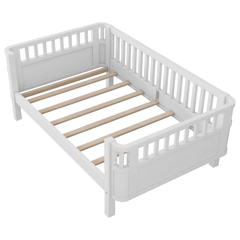 GDF Studio - Willow Twin Wood Platform Bed with Storage Drawers and Rails