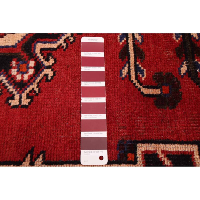 ECARPETGALLERY Hand-knotted Andelz Red Wool Rug - 4'0 x 7'3