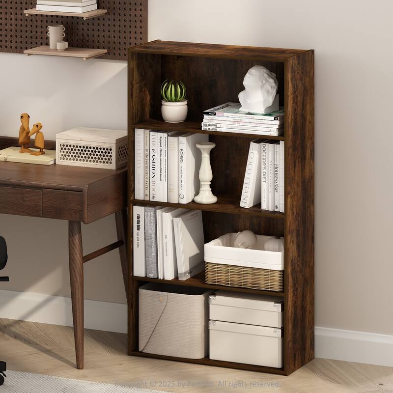 Furinno Simple Open Shelf, Bookcases, 4-Tier