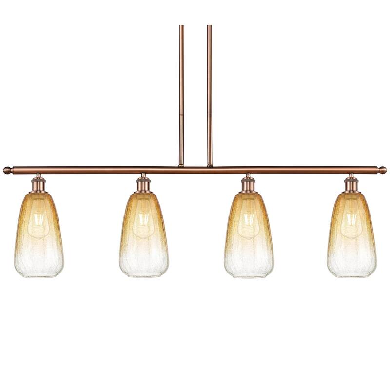 Innovations Lighting 516-4I-14-48 Brookhaven Almond Linear Brookhaven - Antique Copper / Amber