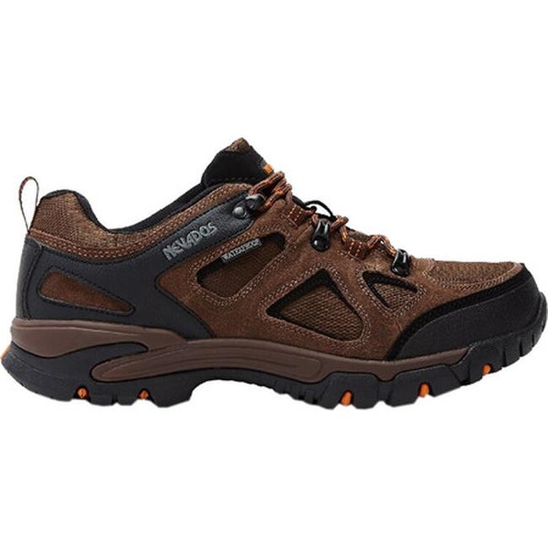 Nevados Men's Spire Waterproof Low Hiking Shoe Dark Brown/Orange/Black