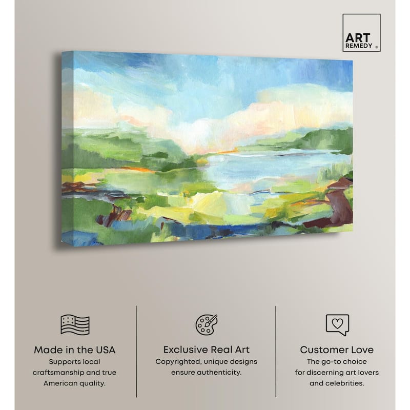 Walk on a Sunny Day Canvas by Art Remedy, Gallery Wrapped