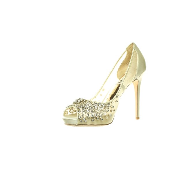badgley mischka pepper peep toe pump