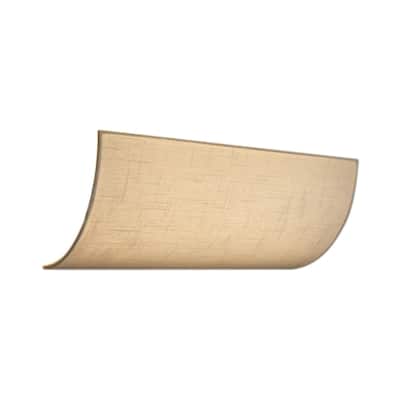 Moderne Vanity Light Cover Conversion Kit, 20"W White Textured Fabric Shade - DIY Upgrades Hollywood Lights (No Wiring) - 20 IN