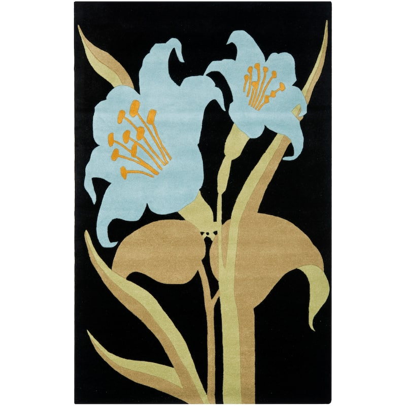 SAFAVIEH Handmade Soho Loren Lily Floral N.Z. Wool Rug