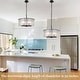 preview thumbnail 21 of 46, 5-Light Modern Candlestick Hanging Linear Chandelier Lighting with Glass Sheet for Kitchen Island