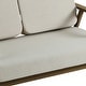 preview thumbnail 49 of 90, Casual Wood Outdoor Patio Sofa Loveseat with Cushion