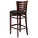 Option Black Vinyl Seat/ Walnut Wood Frame