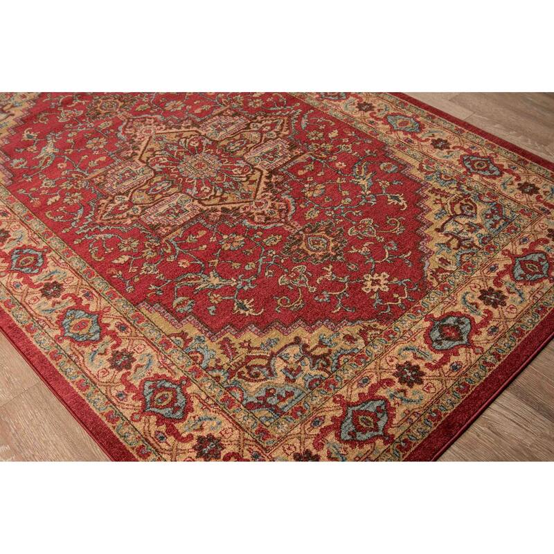 ECARPETGALLERY Machine Woven Elara Red Area Rug - 9'3 x 12'6