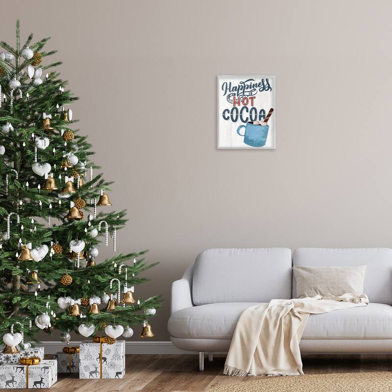 Stupell Happiness Is Hot Cocoa Framed Giclee Art Design By Kim Allen