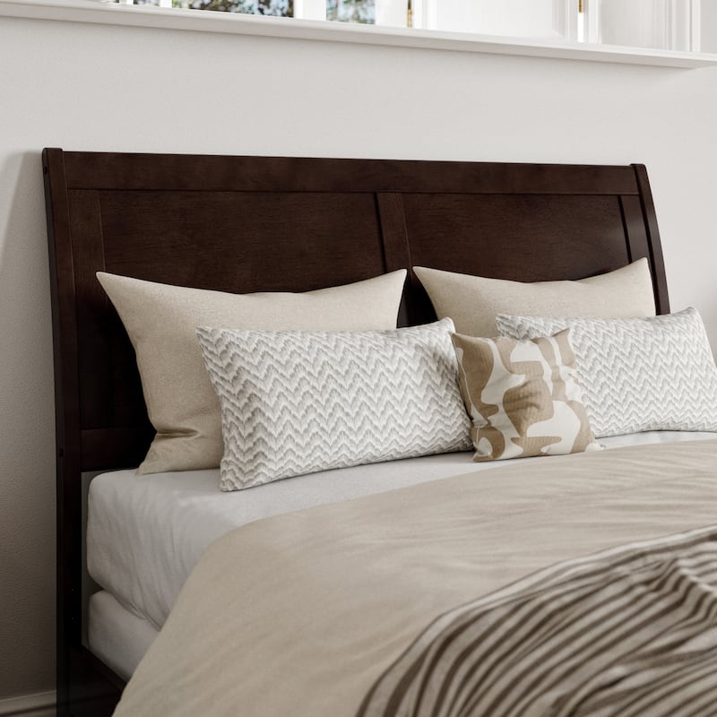 Portland Full Size Wood Foundation Bed Frame In Espresso