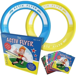 Activ Life Rings for Kids - Basket Stuffers for Boys Toys - Fun Spring Pool Beach Family Games - Ages 4-12, Cyan and Yellow
