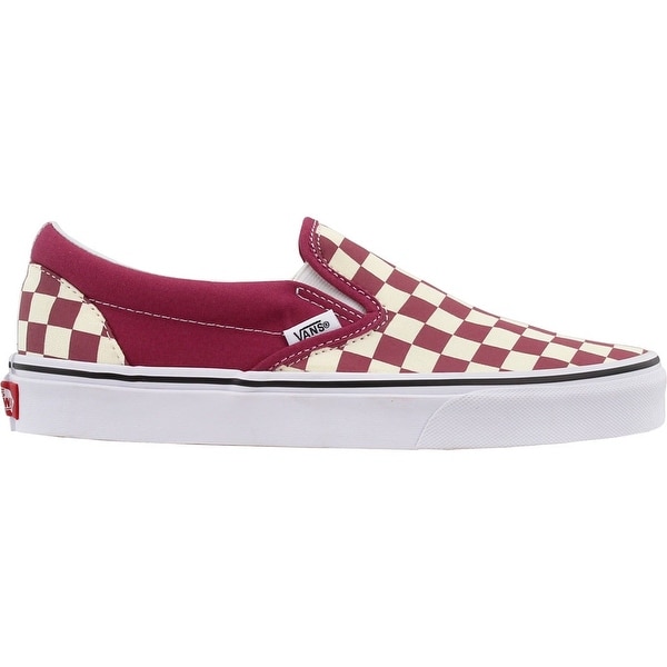 maroon slip on vans womens