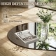 LED Frameless Bathroom Mirror Anti-Fog 3-Color Dimmable Irregular Wall ...