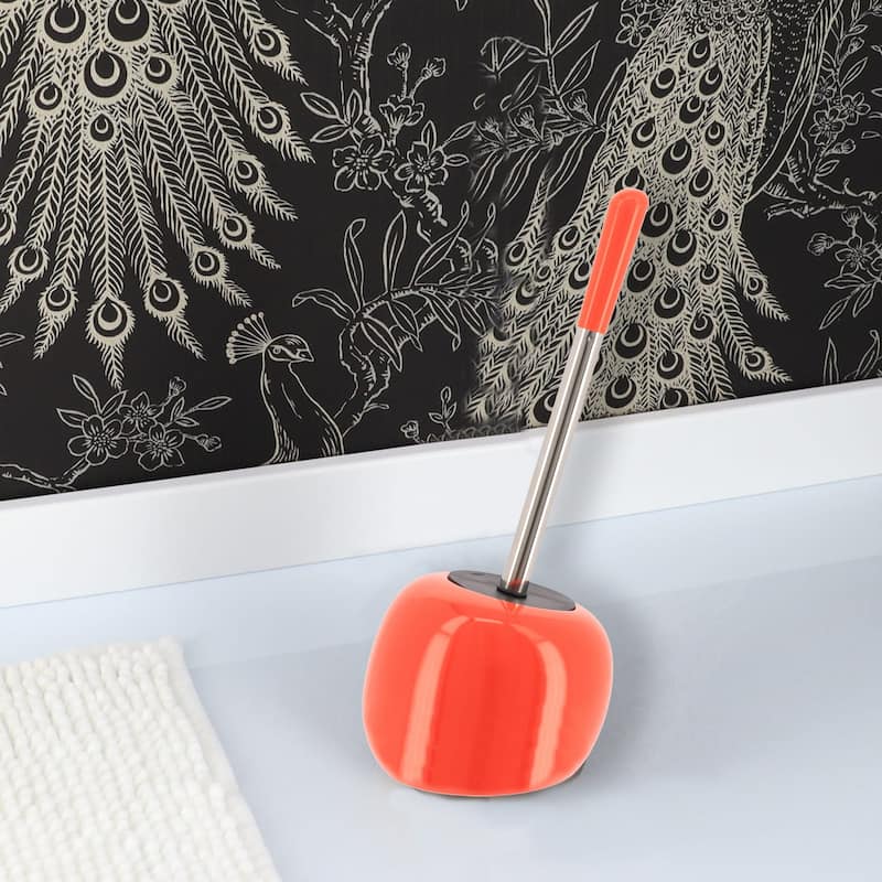 PISE Freestanding Toilet Brush and Holder Set - 15"H x 6"L x 6" W