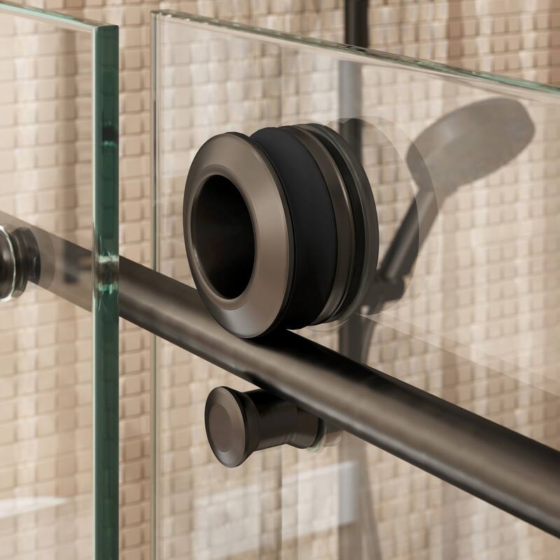 Seawin Hugo 56 - 60 x 78 inches Frameless Sliding Shower Door 3/8 in. (10 mm) Clear Tempered Glass with NanoShield Coating