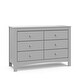 preview thumbnail 41 of 49, Graco Noah 6 Drawer Double Dresser Pebble Gray