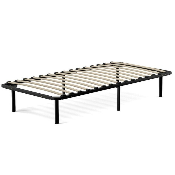 Twin XL Metal Platform Bed Frame with Wood Slats