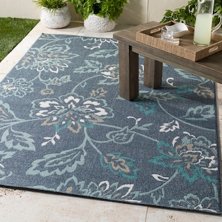 Cesarina Floral Indoor/ Outdoor Area Rug - 7'3" Round