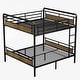 preview thumbnail 23 of 24, Metal Bunk Bed, Industrial Detachable Bunkbeds with Safety Guard Rails for Teens