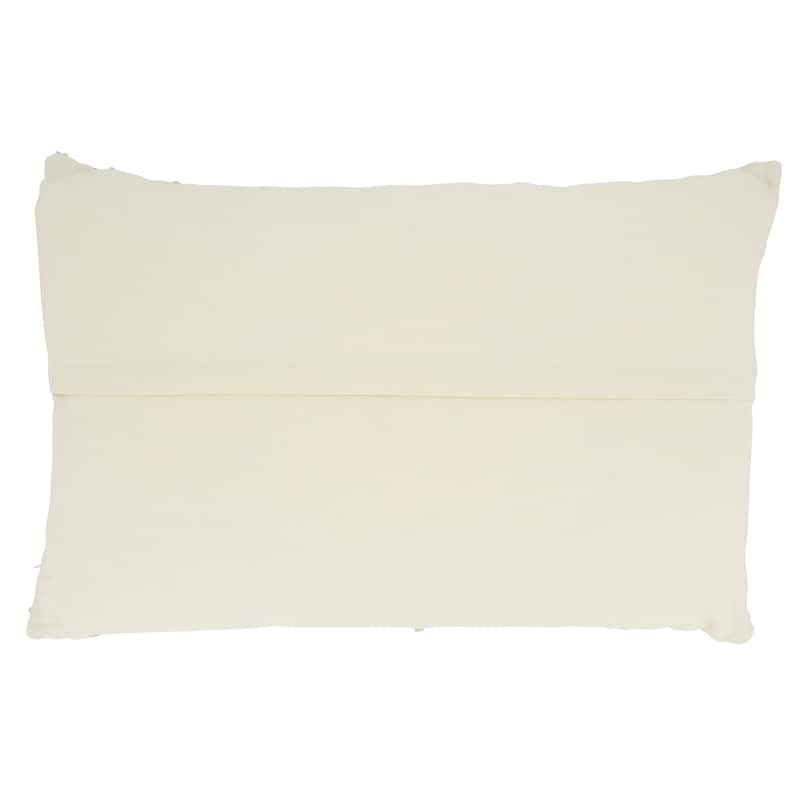 Woven Pillow With Line Design