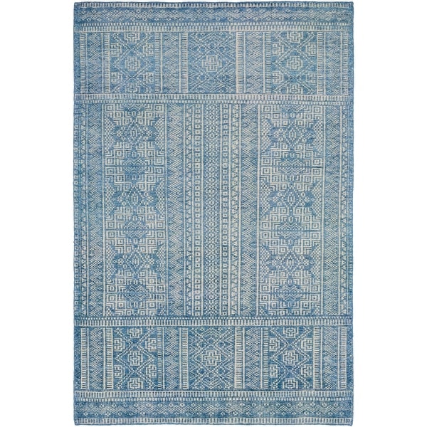 2 5 X 8 Contemporary Blue And Khaki Rectangular Area 2 5 X 8 Contemporary Blue And Khaki Rectangular Area