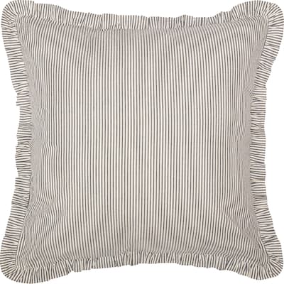 Hatteras Seersucker Blue Ticking Stripe Fabric Euro Sham 26x26