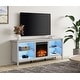 preview thumbnail 10 of 43, Wood Fireplace TV Stand for 75 Inch TV Entertainment Center, 70 Inch