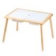 preview thumbnail 1 of 8, Natural Pine Wood Sensory Table with Storage Bins for Kids - 32.1” L x 23.6” W x 19.9” H Natural Wood