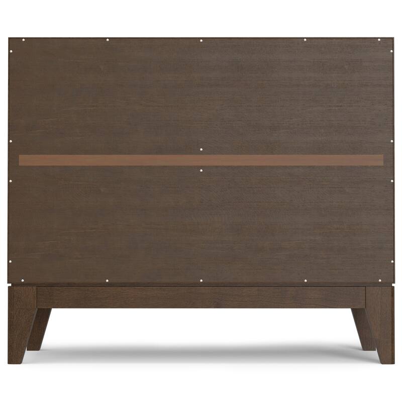 WYNDENHALL Pearson SOLID HARDWOOD 38" Wide Rectangle Modern 2 Door Sideboard Buffet/Storage Cabinet in Walnut Brown