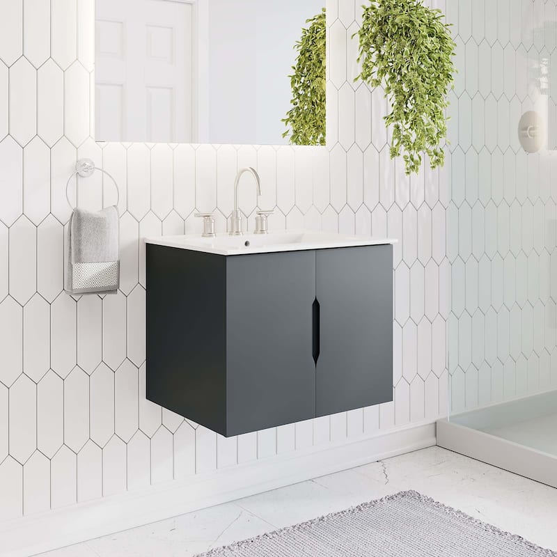 Vitality 24" Bathroom Vanity - Grey White